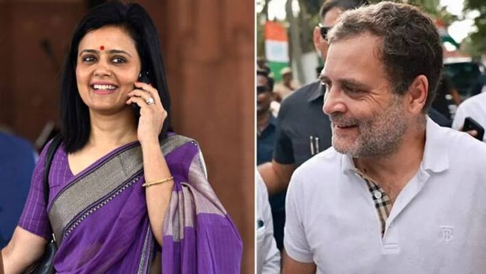 TMC leader Mahua Moitra advised BJP not to cross line with Rahul Gandhi's t-shirt bsm TMC leader Mahua Moitra advised BJP not to cross line with Rahul Gandhi's t-shirt bsm
