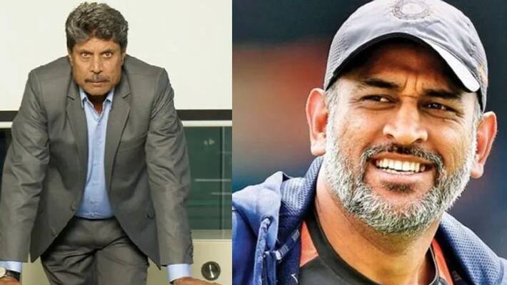 Indian Cricket Legend MS Dhoni and Kapil Dev watch US Open 2022 kvn Indian Cricket Legend MS Dhoni and Kapil Dev watch US Open 2022 kvn