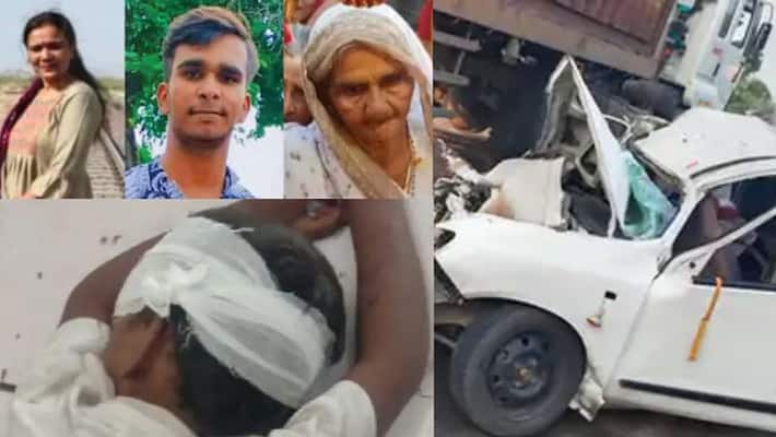 road accident in barmer Four members of Gujarat businessman'family died returning to asoldham temple kpr road accident in barmer Four members of Gujarat businessman'family died returning to asoldham temple kpr