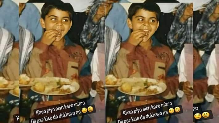 Eat drink and enjoy dont hurt anyone feelings Virat kohli Share childhood photo with cryptic message ckm Eat drink and enjoy dont hurt anyone feelings Virat kohli Share childhood photo with cryptic message ckm