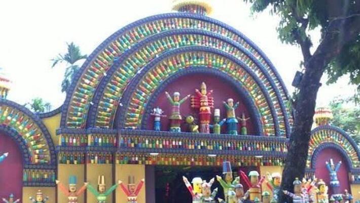 North Kolkata Durga Puja 2022 Puja Pandal Nona Pukur Loha Patty Preparation and theme puja news bsm North Kolkata Durga Puja 2022 Puja Pandal Nona Pukur Loha Patty Preparation and theme puja news bsm