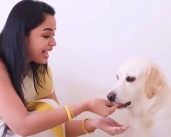 alice christy share onam special video with her pet dog