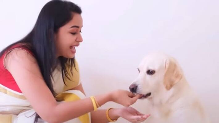 alice christy share onam special video with her pet dog alice christy share onam special video with her pet dog