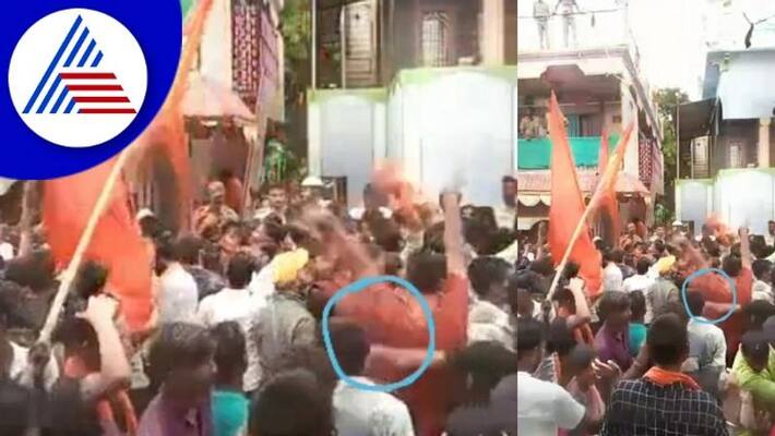 youth threw a slipper at the mosque during the Ganapati procession in Ballari gow youth threw a slipper at the mosque during the Ganapati procession in Ballari gow