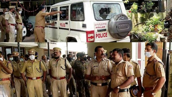 Clash between Police and lawyers in Kollam Court Clash between Police and lawyers in Kollam Court