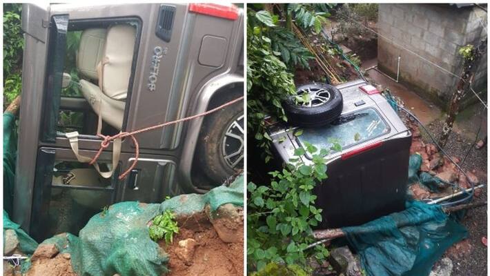 jeep went out of control and fell into well in idukki jeep went out of control and fell into well in idukki