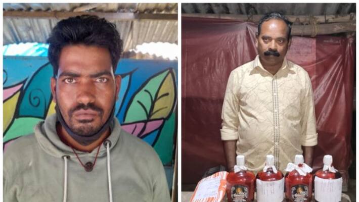 bus passengers caught with karnataka liquor and ganja in muthanga bus passengers caught with karnataka liquor and ganja in muthanga