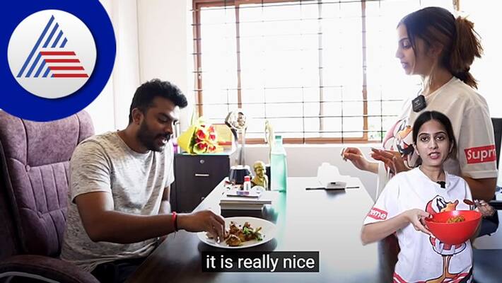 Niveditha Gowda chandan shetty chatpatta chicken kannada recipe vcs Niveditha Gowda chandan shetty chatpatta chicken kannada recipe vcs