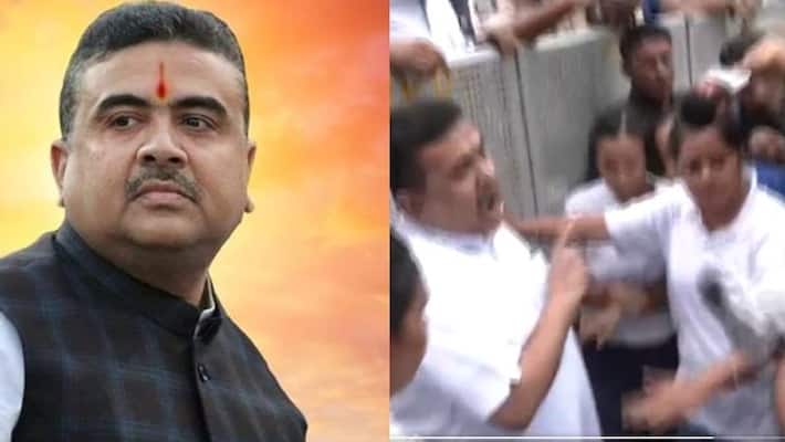 Do not touch my body, I am male, You are lady, Says Suvendu Adhikari to Police bsm Do not touch my body, I am male, You are lady, Says Suvendu Adhikari to Police bsm