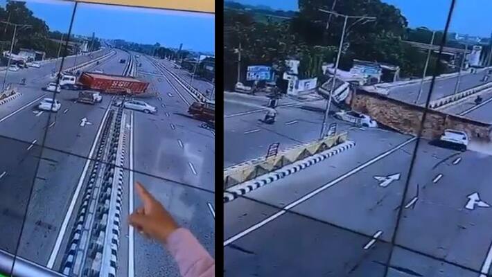 Dangerous car accident in Phagwara and Chandigarh National Highway viral video kpr Dangerous car accident in Phagwara and Chandigarh National Highway viral video kpr