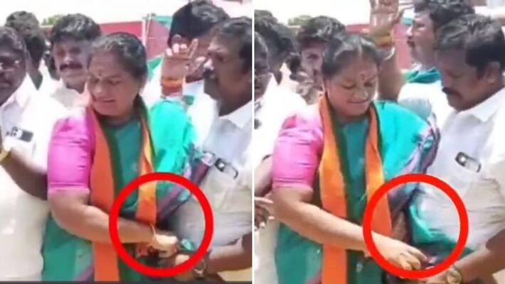 Tn bjp secretary pon bala ganapathi sexually harassed sasikala pushba viral video Tn bjp secretary pon bala ganapathi sexually harassed sasikala pushba viral video