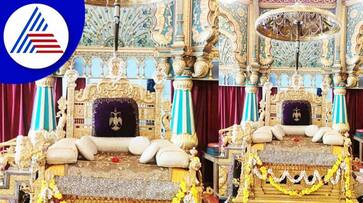 gemmy throne preparation in mysuru palace for private darbar gvd gemmy throne preparation in mysuru palace for private darbar gvd
