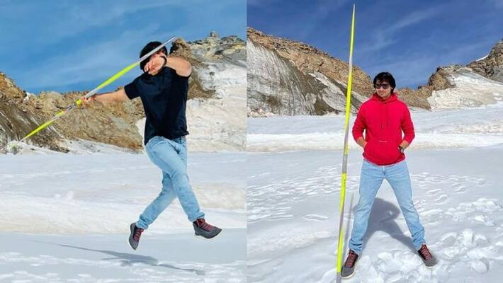 Indian javelin star Neeraj Chopra shares vacation pictures from Switzerland kvn Indian javelin star Neeraj Chopra shares vacation pictures from Switzerland kvn