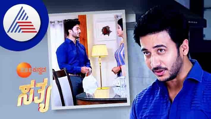 In Sathya serial Karthik gives sanitary pads to Sathya In Sathya serial Karthik gives sanitary pads to Sathya