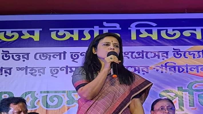 Trinamool MP Mahua Maitra attacks BJP over Yogi s bulldozer theory in Nabanna abhijan unrest ANBISD Trinamool MP Mahua Maitra attacks BJP over Yogi s bulldozer theory in Nabanna abhijan unrest ANBISD