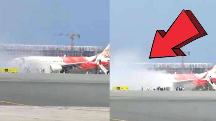 AirIndia Flight Catches Fire In Muscat Airport 14 Passengers Injured AirIndia Flight Catches Fire In Muscat Airport 14 Passengers Injured