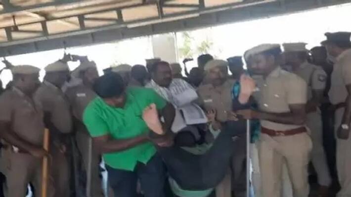 social activist mukilan arrested for protest in karur social activist mukilan arrested for protest in karur