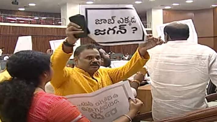 AP Assembly session begins Tdp continues Protest