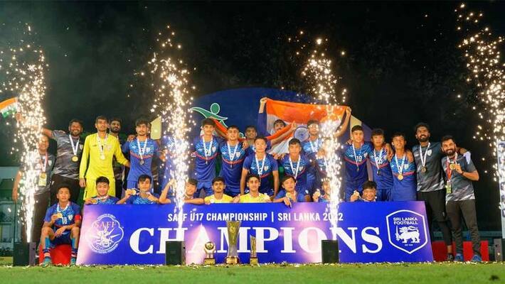 India sweep past 10-man Nepal to lift SAFF U-17 title India sweep past 10-man Nepal to lift SAFF U-17 title