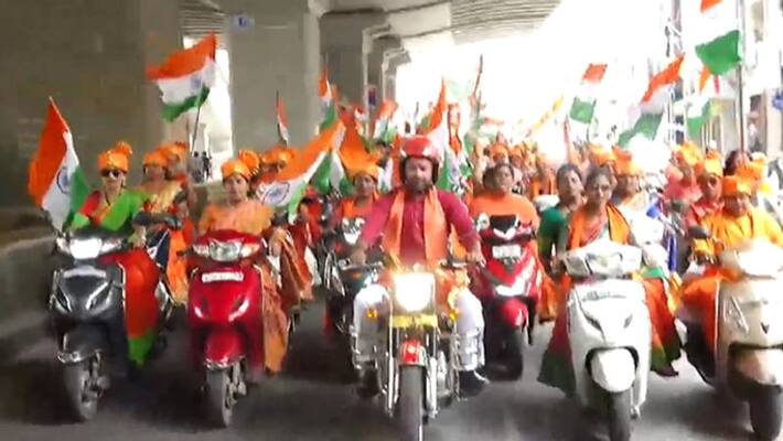 Union Minister Kishan Reddy started women bike rally part of Hyderabad Liberation Day Union Minister Kishan Reddy started women bike rally part of Hyderabad Liberation Day