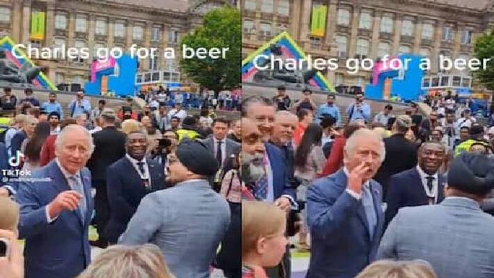 man asking king Charles III out for a beer man asking king Charles III out for a beer