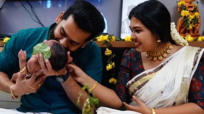 mridhula and yuva shared photos of naming ceremony of their child mridhula and yuva shared photos of naming ceremony of their child