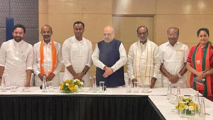 Amit Shah held a special meeting with the main leaders of the Telangana BJP Amit Shah held a special meeting with the main leaders of the Telangana BJP