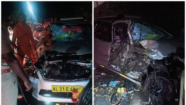 the vehicle of Sabarimala pilgrims collided with a mini lorry. Eight people, including a child, were injured the vehicle of Sabarimala pilgrims collided with a mini lorry. Eight people, including a child, were injured