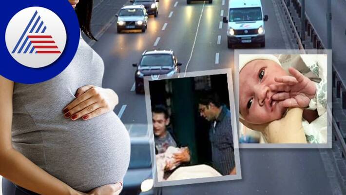 Delivery On Highway, Father Ties Off Umbilical Cord With Phone Chargers Vin Delivery On Highway, Father Ties Off Umbilical Cord With Phone Chargers Vin