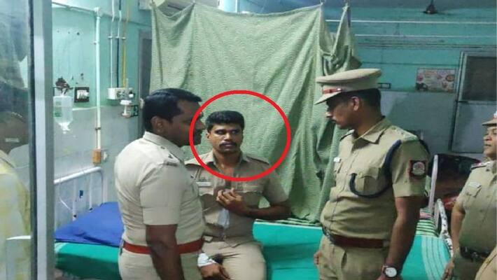 bjp party members attacked the police inspector at kovilpatti bjp party members attacked the police inspector at kovilpatti