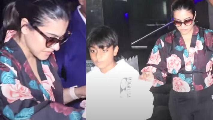Kajol Getting Trolled For Wearing Sunglasses At Night During Son Yug Birthday Celebration GGA Kajol Getting Trolled For Wearing Sunglasses At Night During Son Yug Birthday Celebration GGA