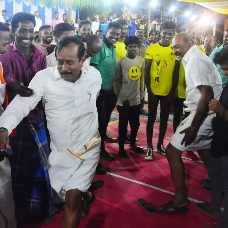 H Raja participated in the Kabaddi match held on the occasion of Prime Minister Modi birthday