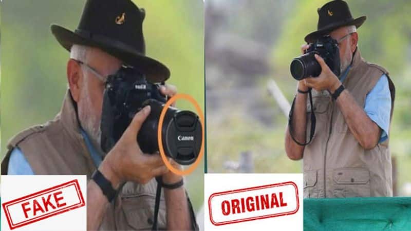 Fact Check: What is true in PM Modi posing with lens cap of camera shared by Congress