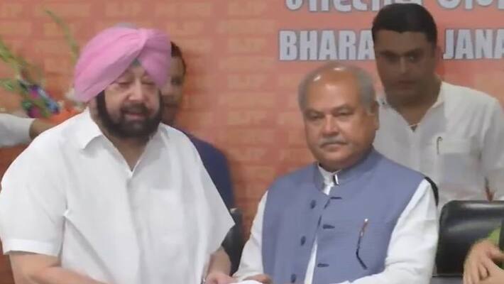 Punjab Former CM Amarinder Singh joins BJP, also merged his newly formed Punjab Lok Congress in Bhartiya Janta Party, DVG Punjab Former CM Amarinder Singh joins BJP, also merged his newly formed Punjab Lok Congress in Bhartiya Janta Party, DVG