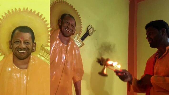 Ayodhya Resident Builds Temple For Yogi Adityanath With Life Size Idol Ayodhya Resident Builds Temple For Yogi Adityanath With Life Size Idol