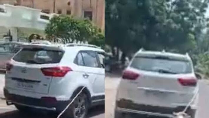 The doctor tied a rope around the dog's neck and tied it to the car.. and drove fast.. The doctor tied a rope around the dog's neck and tied it to the car.. and drove fast..