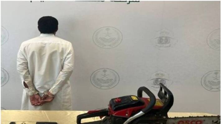 Saudi man arrested for cutting tree Saudi man arrested for cutting tree