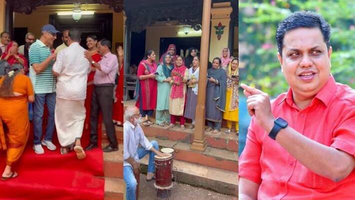 Speaker A N Shamseer shares video of a family welcome him Speaker A N Shamseer shares video of a family welcome him