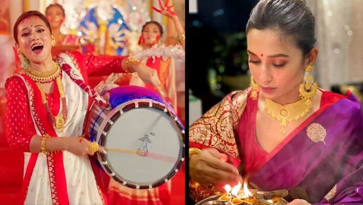 Durga puja 2022 MP actress Mimi Chakraborty shares a video on instagram BRD Durga puja 2022 MP actress Mimi Chakraborty shares a video on instagram BRD