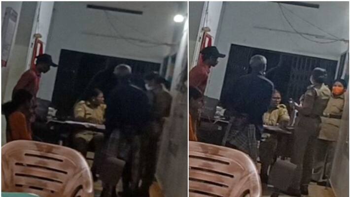 woman Police fight each other at police station in thiruvananthapuram woman Police fight each other at police station in thiruvananthapuram