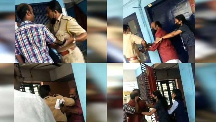 father attacked before his daughter by KSRTC staff father attacked before his daughter by KSRTC staff