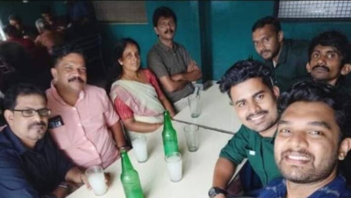 LDF ruled Thrissur Kattoor Panchayat president secretary and staff s reception at Toddy shop LDF ruled Thrissur Kattoor Panchayat president secretary and staff s reception at Toddy shop