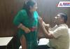 uttar Pradesh news wife beat up her husband with slipper after she caught his with other woman in hotel in agar see video KPZ