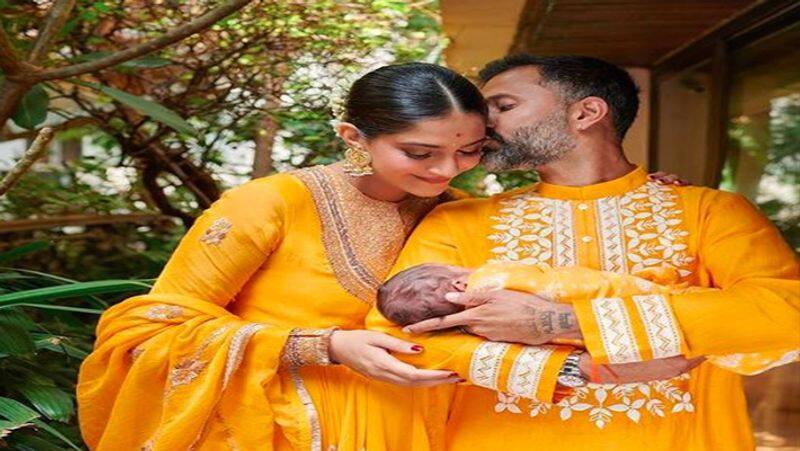 Sonam Kapoor Anand ahuja name their baby boy Vayu shares first picture vcs 