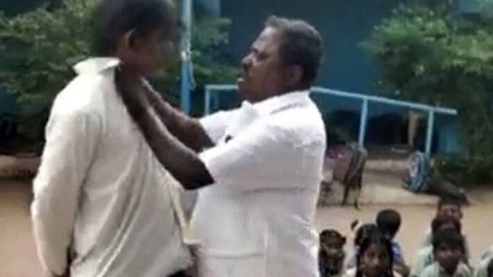 Attack on the school headmaster .. DMK councilor husband Attack on the school headmaster .. DMK councilor husband