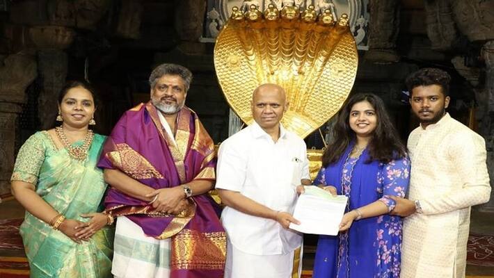 Muslim couple donated Rs 1 crore to Tirupati temple vva Muslim couple donated Rs 1 crore to Tirupati temple vva