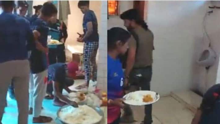 Kabaddi Players Served Food in Men's Toilet in Uttar Pradesh, Video Went Viral Kabaddi Players Served Food in Men's Toilet in Uttar Pradesh, Video Went Viral