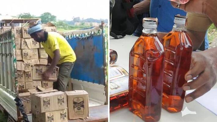 Hoarding of 140 cases of liquor in government school Hoarding of 140 cases of liquor in government school