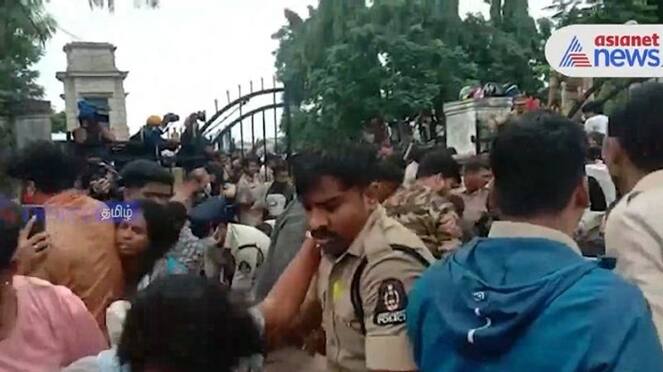 Crowd at Hyderabad Cricket Stadium: One killed in police baton