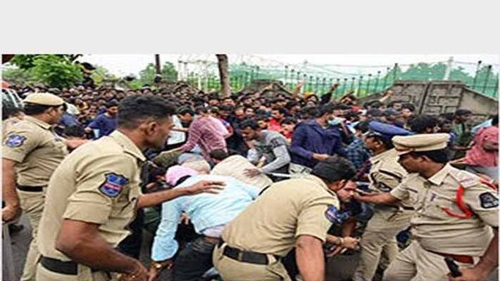 woman dies After Stampede at gymkhana grounds in Hyderbad woman dies After Stampede at gymkhana grounds in Hyderbad